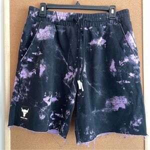 ✨ Under Armour Project Rock Black and Purple Cotton Shorts